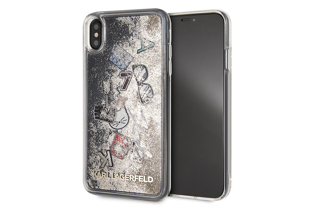 IPhone Xs Max Telefontok - Karl Lagerfeld Hátlap Tok - Arany