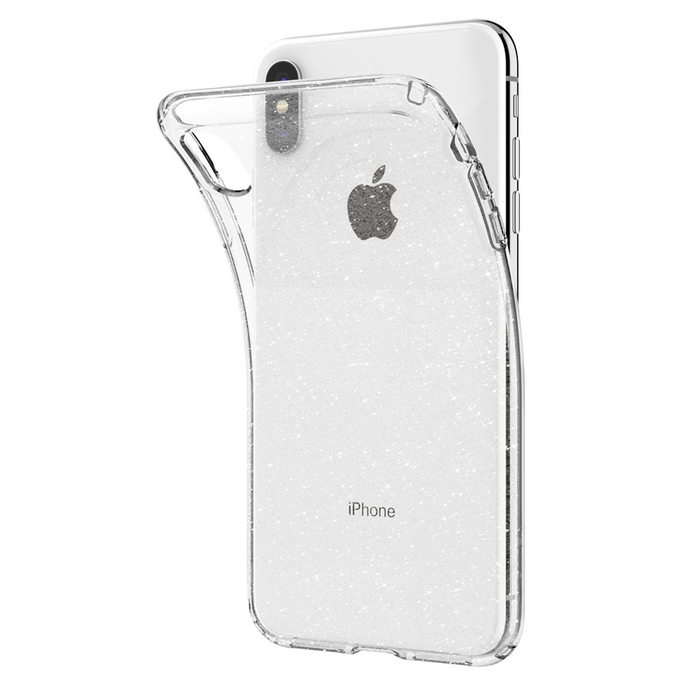 Telefontok Iphone XS Max - hátlap tok Etui SPIGEN - Folyadékkristályos - Glitter