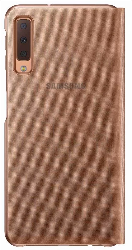 Telefontok Eredeti Samsung Galaxy A7 2018 - arany kinyitható tok