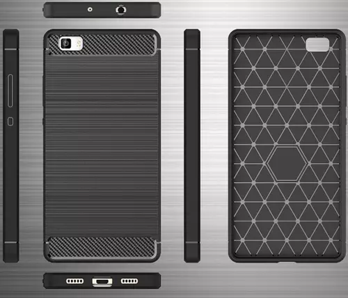 Huawei Y6 Prime 2018 Telefontok - fekete Carbon szilikon telefon tok