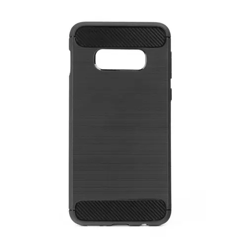 Samsung Galaxy S10e Telefontok - Forcell Carbon Fiber fekete szilikon tok