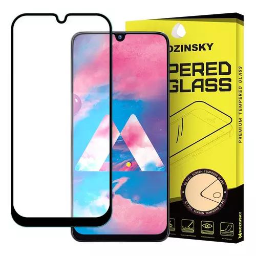 amsung Galaxy M30 üvegfólia - Super kemény tokbarát fólia fekete kerettel