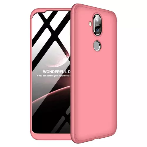 Nokia 8.1 Telefontok - GKK Protection 3In1 tok rose gold