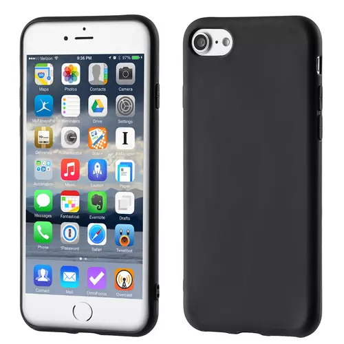 iPhone 6/6s telefontok - fekete szilikon tok 
