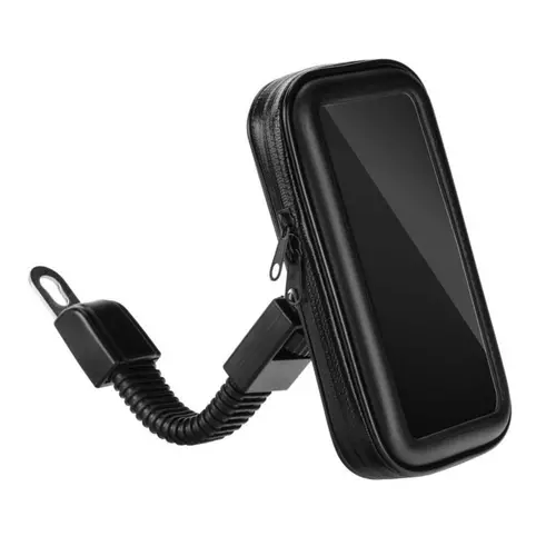 Univerzális Motoros tartó: motor visszapillantó tükörre szerelhető, fekete telefon és GPS vízálló tartó 5,5–6,3 col