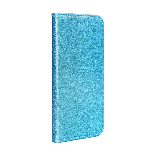 Samsung Galaxy A10 Telefontok - kék Shiny mágneses szilikon keretes könyvtok