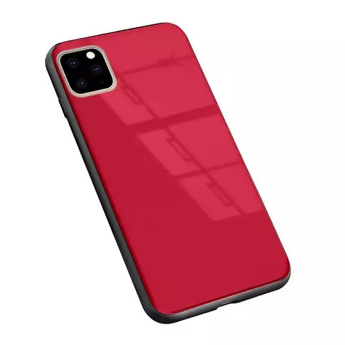 iPhone 11 Pro Max Telefontok - Forcell piros üveg hátlaptok