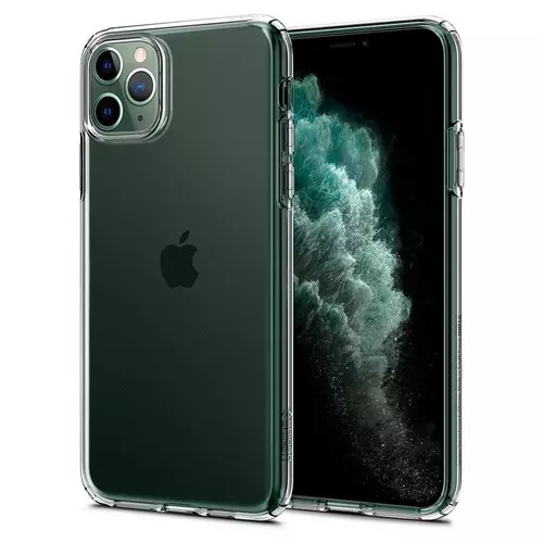 iPhone 11 PRO MAX Telefontok - SPIGEN LIQUID CRYSTAL átlátszó szilikon hátlap tok