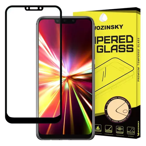 Huawei Mate 30 Lite Üvegfólia  - Full glue, super kemény tokbarát fólia fekete kerettel