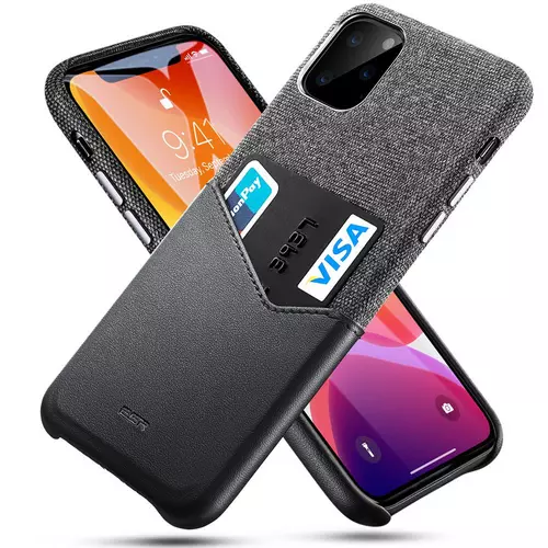 iPhone 11 PRO Telefontok - ESR Metro Wallet szövet-műbőr kemény, elegáns hátlaptok