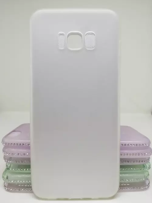 Samsung Galaxy S8 Plus G955 Telefontok - fehér áttetsző Pastel szilikon tok