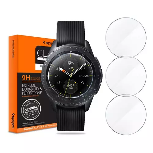 Samsung Galaxy Watch 42 mm okosóra üvegfólia - Spigen glas.tr slim (A csomagban 3 db üvegfólia)