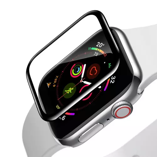Okosóra fólia Apple Watch Series 4 40mm - Baseus fekete keretes