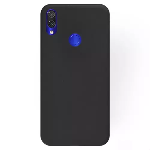 Xiaomi Redmi Note 7 Telefontok - matt fekete szilikon tok