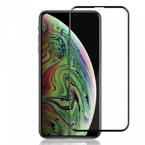 iPhone X / iPhone XS Üvegfólia - 3D üvegfólia fekete kerettel