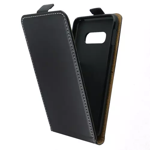 Samsung Galaxy S10e Telefontok - Lefelé nyíló Flexi Fliptok fekete