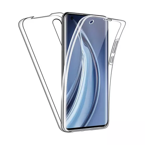Telefontok Xiaomi Mi 10 5G / Mi 10 Pro 5G - átlátszó szilikon előlap + plexi hátlap tok 360°