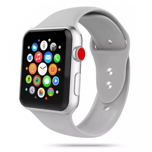 Okosóra szilikon szíj - Apple Watch Series 4/5/6/7/8/9/Ultra/SE (42/44/45/49mm) - TECH-PROTECT SOFTBAND Szürke szilikon szíj