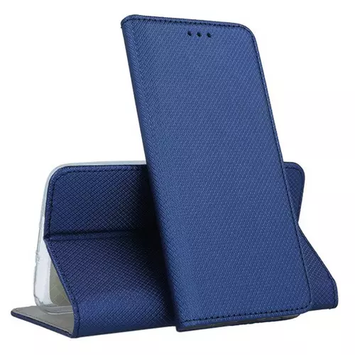Samsung Galaxy A50 Telefontok - kék mágneses szilikon keretes könyvtok