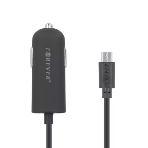 Autós töltő Forever M-01 - fekete MicroUSB szivartöltő, 1A