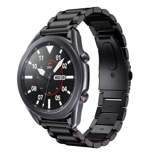 Okosóra szíj - Samsung Galaxy Watch 3 (45 mm) - fekete fémszíj (22 mm)