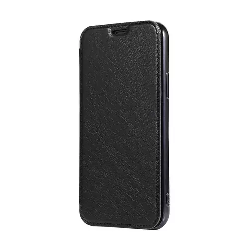 Telefontok Samsung Galaxy A12 - fekete-átlátszó könyvtok