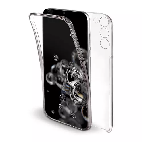 Samsung Galaxy S21+ (S21 Plus) Telefontok - átlátszó szilikon előlap + plexi hátlap tok 360 fokos
