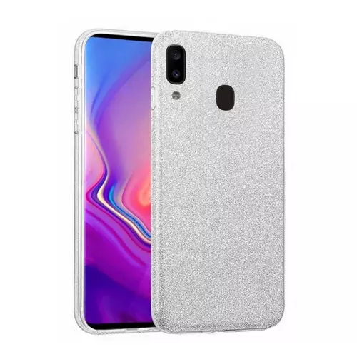 Samsung Galaxy A20e Telefontok - ezüst shiny szilikon tok