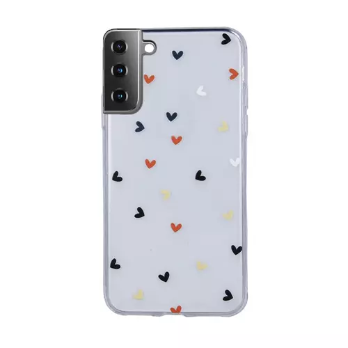 Samsung Galaxy S21+ (S21 Plus) Telefontok - Trendy Love Time3, mintás átlátszó szilikon tok