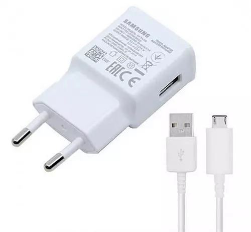 Samsung Töltő EP-TA200EWE + EP-DN925UWE, 2A gyári fehér hálózati gyors töltőfej + MicroUSB kábel