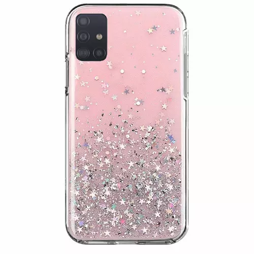 Telefontok Xiaomi Poco X3 NFC / Poco X3 Pro - Pink átlátszó csillámos szilikon hátlaptok