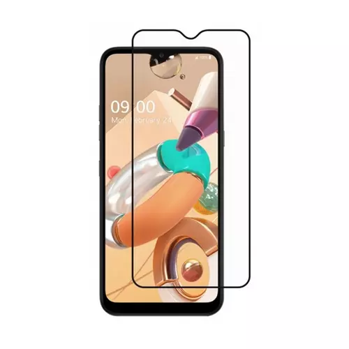 LG K41S Üvegfólia - fekete Slim 3D üvegfólia