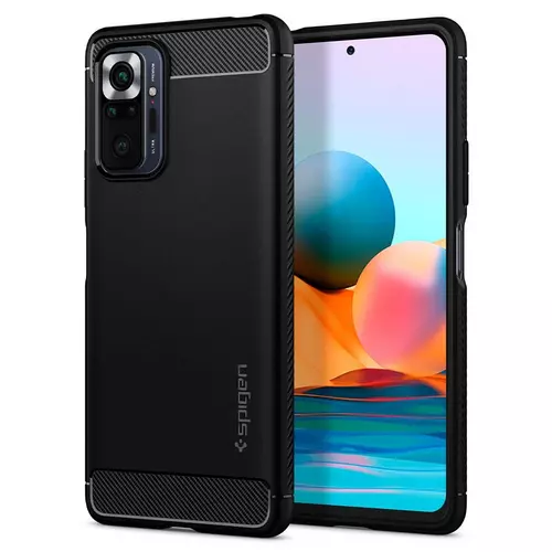 Xiaomi Redmi Note 10 Pro / 10 Pro Max Telefontok - SPIGEN RUGGED ARMOR matt fekete tok