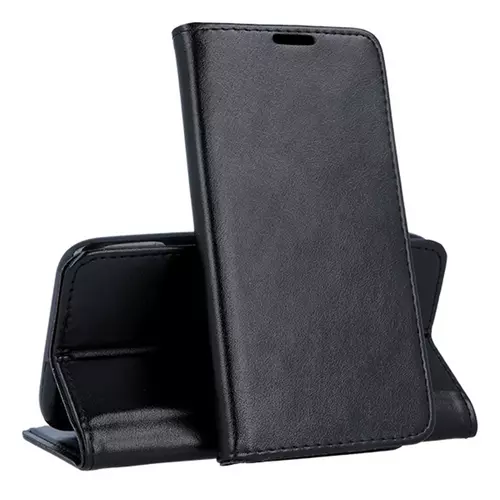 Xiaomi Redmi 9T / POCO M3 Telefontok - Smart Magnetic fekete szilikon keretes mágneses könyvtok