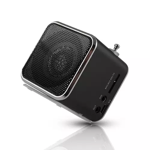 Setty MF-100 Hangszóró - fekete hangszóró - rádió, AUX, MicroSD, USB (NEM bluetooth-os)