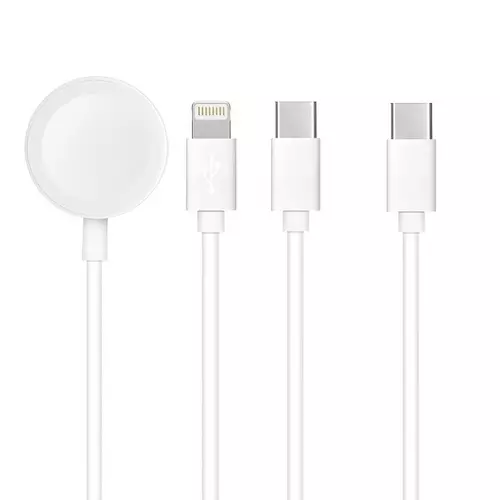 Kábel: C3169 3in1 - (TYPE-C / Lightning, TYPE-C, Apple Watch) fehér kábel, 2A