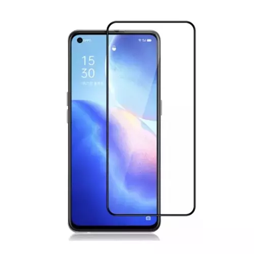 Oppo Reno 5 5G Üvegfólia - 5D full glue, super kemény tokbarát fólia fekete kerettel
