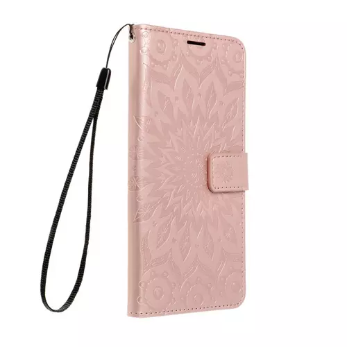 Xiaomi Redmi Note 10 5G / Xiaomi Poco M3 Pro 5G Telefontok - MEZZO mandala mintás rose gold mágneses szilikon keretes könyvtok