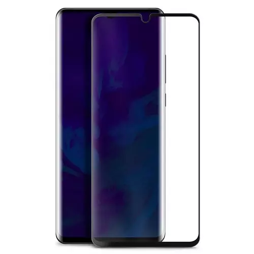 Üvegfólia Huawei P30 Pro - 5D Fekete (az íves részre is ráhajlik) üvegfólia