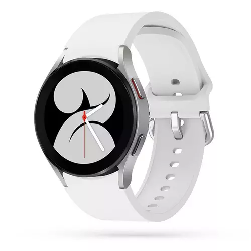 Okosóra szilikon szíj - Samsung Galaxy Watch 4 (40 / 42 / 44 / 46 mm) - fehér szilikon szíj