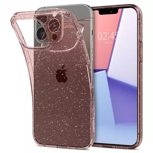 iPhone 13 Pro Max Telefontok - SPIGEN LIQUID CRYSTAL pink szilikon hátlap tok