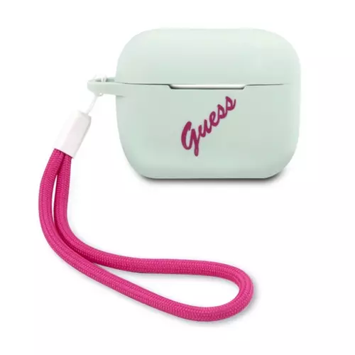 Guess Vintage Airpods Pro tartó - kékeszöld szilikon tok
