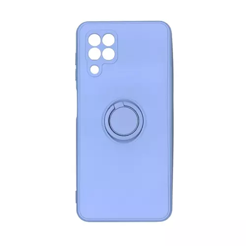 Samsung Galaxy M32 LTE / 4G Telefontok - Grip lila szilikon tok, kitámasztó ujjgyűrűvel