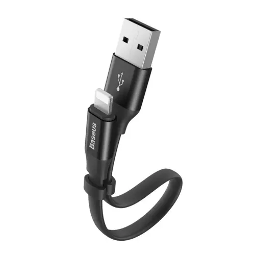 Kábel: Baseus CALMBJ-B01 - USB / Lightning fekete kábel 2A, 23 cm