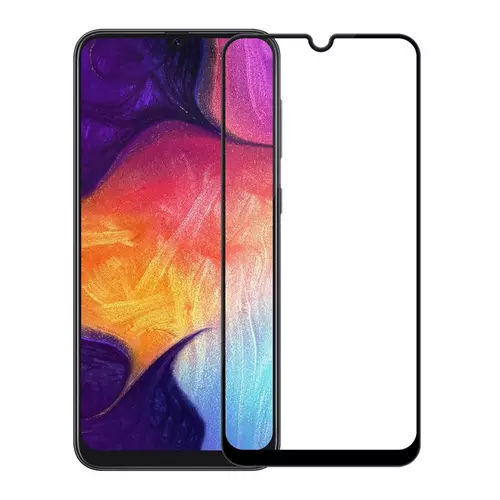 Samsung Galaxy A30s üvegfólia- fekete tokbarát Slim 3D üvegfólia