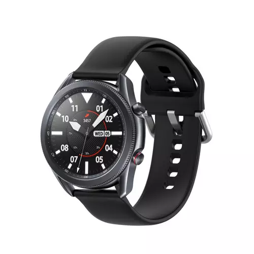 Okosóra szilikon szíj - Huawei Watch GT / GT2 / GT2 Pro (46 mm) - fekete szilikon szíj