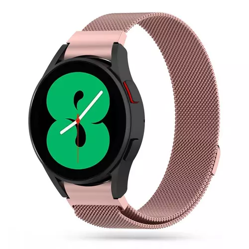 Okosóra szíj - Samsung Galaxy Watch 4 (40 / 42 / 44 / 46 mm) - TECH-PROTECT Milaneseband ”2” - mágneses rose gold fémszíj (20 mm szíj szélesség)