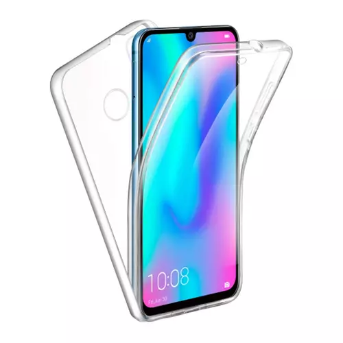 Huawei P Smart 2019 Telefontok - átlátszó szilikon előlap + plexi hátlapi tok 360°