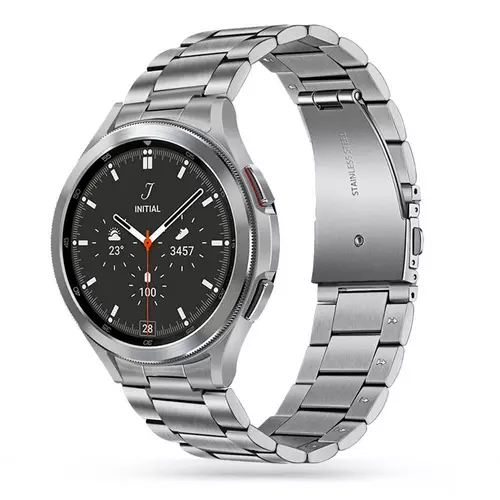 Okosóra fémszíj - Samsung Galaxy Watch 4 (40 / 42 / 44 / 46 mm) - ezüst fémszíj