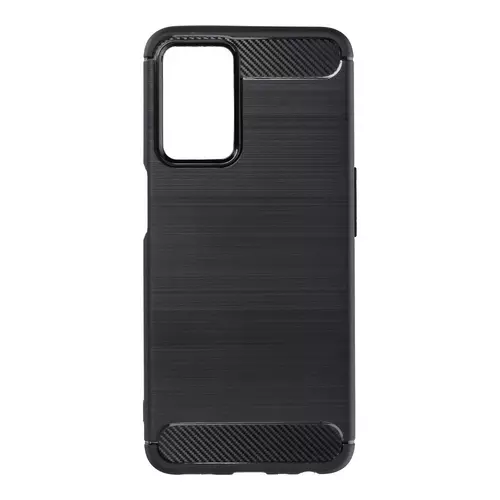 Oppo A54s Telefontok - Forcell CARBON fekete szilikon hátlap tok